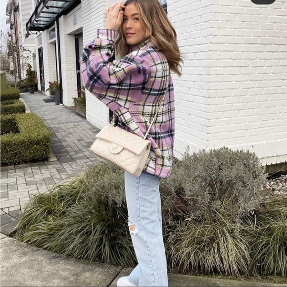 Last one Zara plaid overcoat - Picture 2 of 5